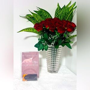 Elegant Silver Vase for business card